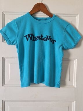 Kids Short-Sleeve 'Whatever' Graphic Tee - Turquoise
